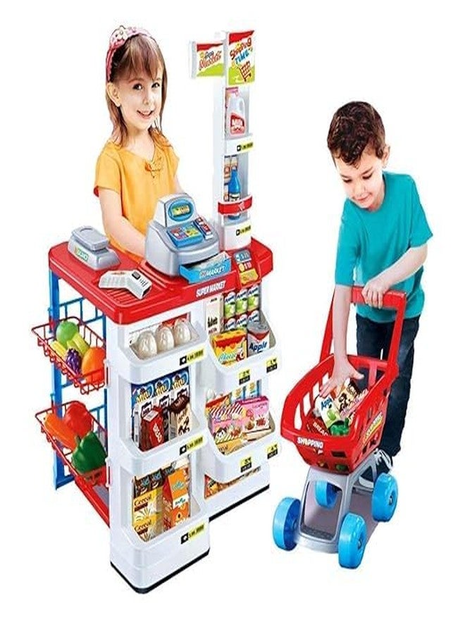 RAHU Kids Role Pretend Playset Big Size Supermarket kit for Kids Toys with Shopping Cart and Sound Effects | Kitchen Set Kids Toys for Boys and GirlsX - Image 3